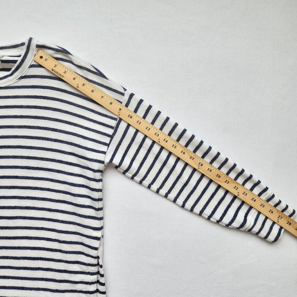 Aerie Striped Oversized Sweater Shirt Blue White Summer Pool Beach Spring Small - Picture 10 of 10